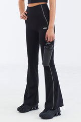 Womens サポートピグメントブーツカットレギンス Black