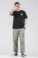 UNITY simple small U short sleeved black