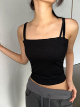 Scanny Square Layered Basic Cami Top 4color