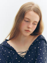 Floral Hoodie (Navy)