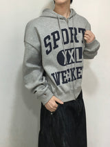 Sports crop hooded Zip-Up 2C
