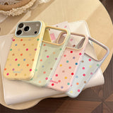 Dopamine Color Polka Dot Soft iPhone Case (iPhone 13–17 Series)