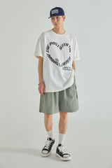 PATCH POINT NYLON CARGO HALF PANTS - KHAKI