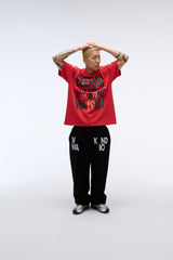 Weekend warrior people artwork T-shirt (Red)_1