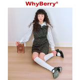 Why Berry 24SS "Star Duo" マイクロAドレスイレギュラーボウブラックドレスフィーメール