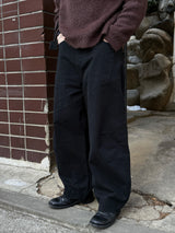 Way pintuck curved pants