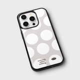 holiday epoxy bumper case (grey-white dot)