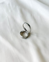 [MADE] OPEN TWIST RING , SILVER