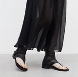 Pony open toe see-through boot sandals