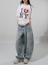 Luv NY クロップドTシャツ