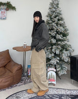 レパーウォッシュドバルーンカーゴパンツ