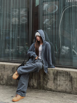 Meti Pigment Overfit Hood Zip-Up