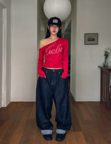 Pose Hip Pocket Non-Fade Roll-Up Denim Pants