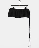 Shano fur Layered Mini Skirt Belt