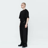 Two Pleats Wide Pants Black