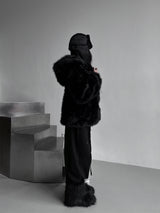 lisa faux fur hooded jacket (2color)