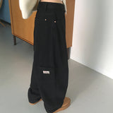 Artoon Patch Carpenter Wide Cotton Pants
