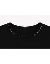  [ATELIER] Muse Sequin Detail Pocket Sleeveless Mini Dress Butter