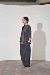VINTAGE P. DYEING CUT-OUT 1/2 BOX TEE (Charcoal)