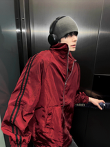 Ultra-light High-neck Side Track Wind Jacket