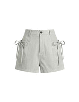 リボンリネンサマーショーツ Light Grey