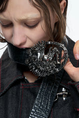 Horse Embossed Studded Belt