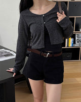 [F/W] Knit crop cardgian(3color)
