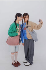 Reverse Logo Check Bag / Red