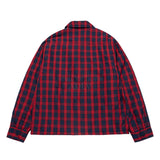 24FW ベーシックロゴチェックキルティングコーチジャケット レッド