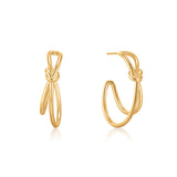 Minimal Line Note Hoop Ring 925 Silver Earring E029-02G (Worn by Actress Lee Joo-woo)