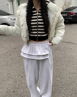 Stripe hood jumper (기모)