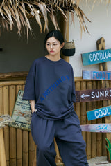 ダイアゴナルピン二ット1/2ボックスtシャツ