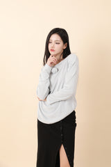 ルーズフィットコサージュニット MInt