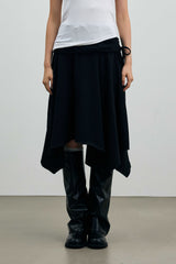 SILENT MIRAGE SWEAT SKIRT / BLACK