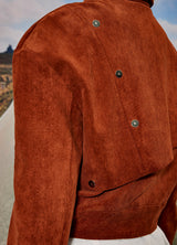 Paisley Corduroy R Half Jacket Brown