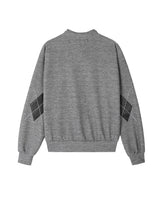 Scent Leather Patch Argyle Cardigan