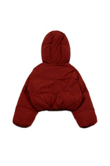 Shirring Hood Padding Jacket [Redwine]