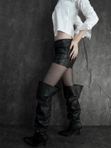 corset leather shorts