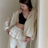FRILL LAYERED PANTS / CREAM