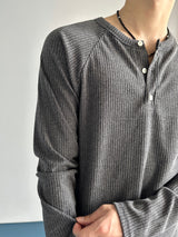 Lau Golji Henley Neck Long Sleeve 3C