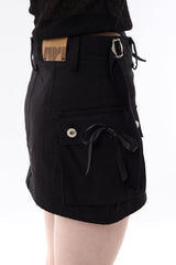 UNBALANCE CAGO SKIRT PANTS / BLACK