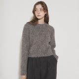 WOOL BRUSHED SWEATER [GRAY]