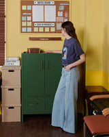 PANELED WIDE LEG JEANS [LIGHT BLUE]