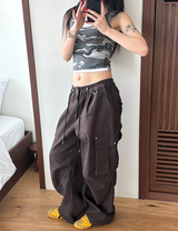 [Unisex] Dart cargo wide pants(2color)