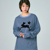 [UNISEX]JUMP RABBIT Stripe Long Sleeve