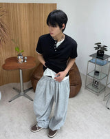 パラ ソフト ヘンリーネック ショートスリーブ Tシャツ