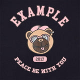 EXAMPLE カレッジBBベア半袖Tシャツ