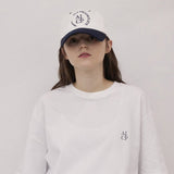 ラウンドロゴボールキャップ  (Navy & White)