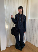 モンダノンフェードローデニムブーツカットパンツ