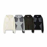 Colorblock Waffle Button Warmer Hoodie